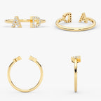 Personalized Diamond Initial Ring
