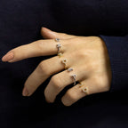 Personalized Diamond Initial Ring