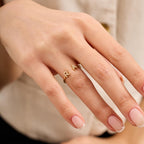 Personalized Diamond Initial Ring