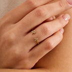 Personalized Diamond Initial Ring