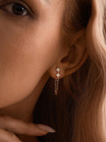 Petite Floral Chain Studs