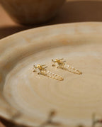Petite Floral Chain Studs