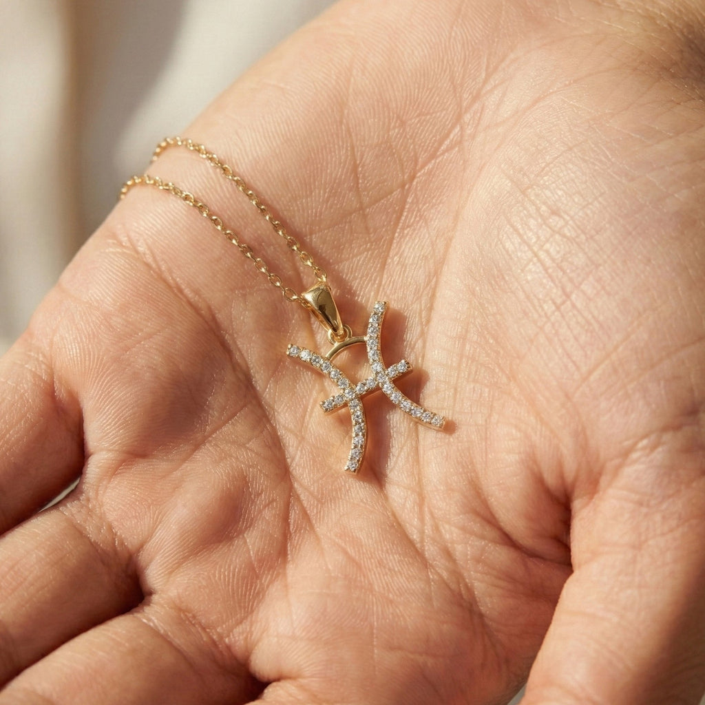 Pisces Zodiac Sign Pendant Necklace