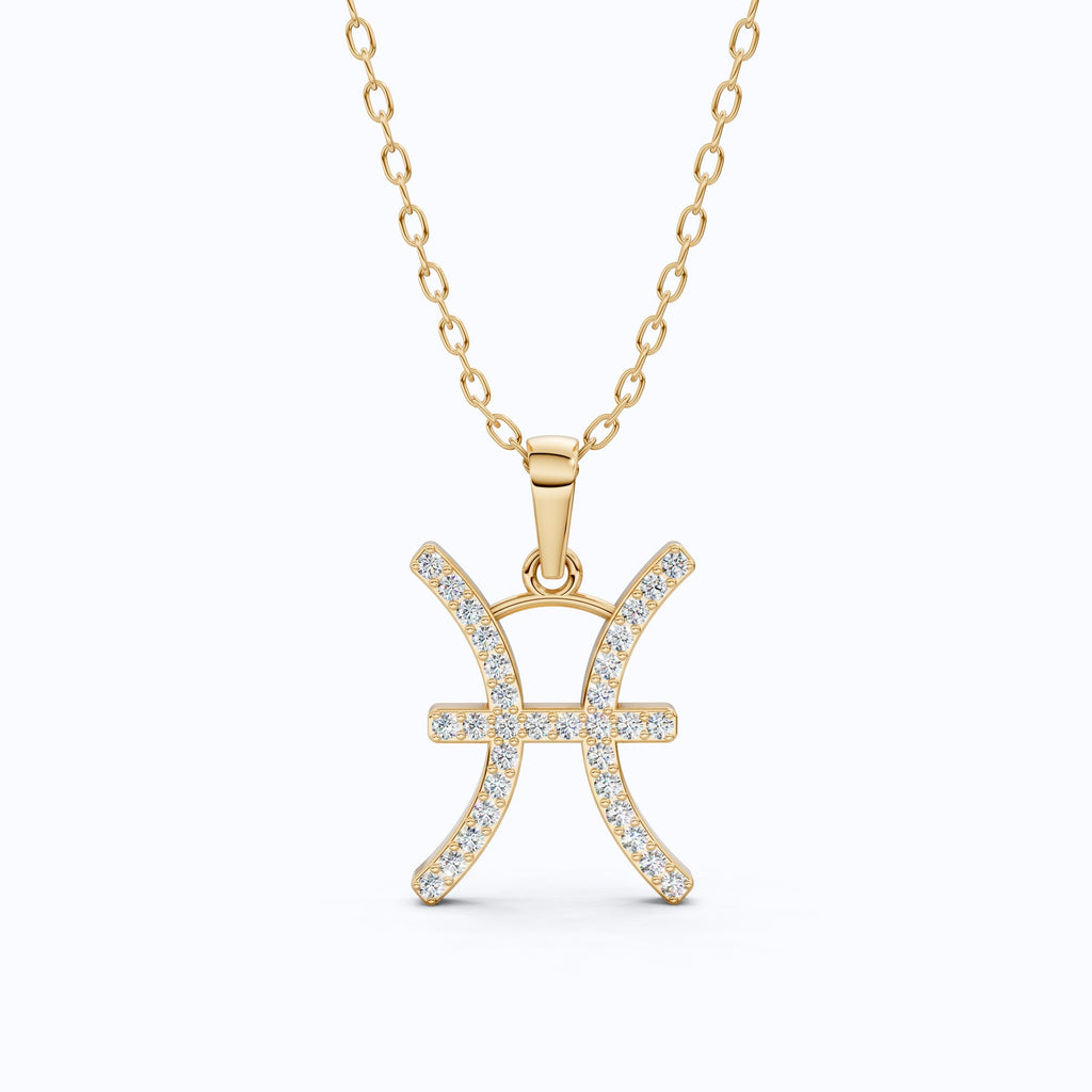 Pisces Zodiac Sign Pendant Necklace