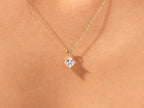 Princess Cut Solitaire Necklace