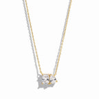 Prong Setting Toi et Moi Necklace