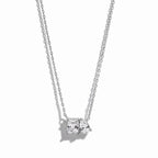 Prong Setting Toi et Moi Necklace