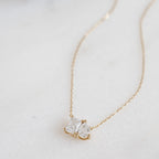 Prong Setting Toi et Moi Necklace