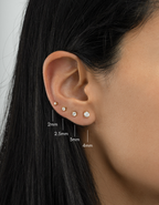 Prong Round Solitaire Studs