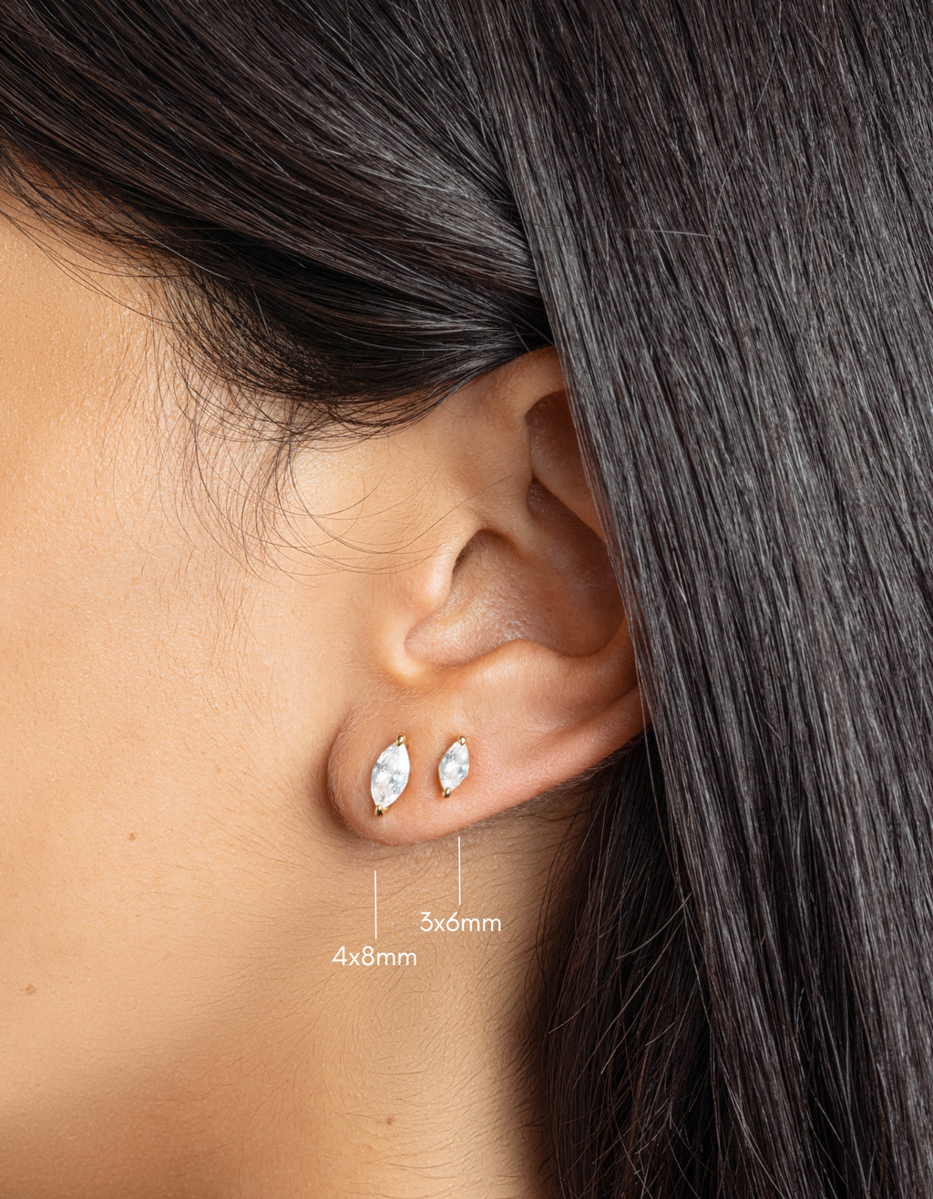 Prong Set Marquise DIamond Studs