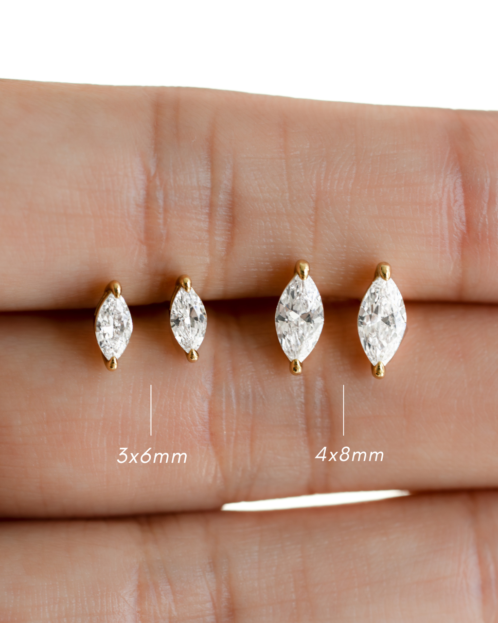 Prong Set Marquise DIamond Studs