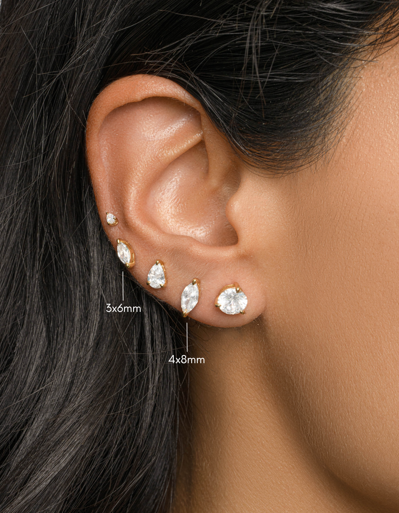 Prong Set Marquise DIamond Studs