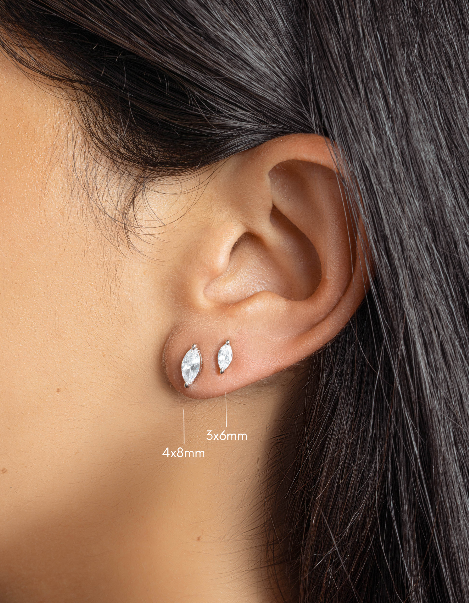 Prong Set Marquise DIamond Studs