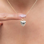 Puffy Heart Studded Necklace