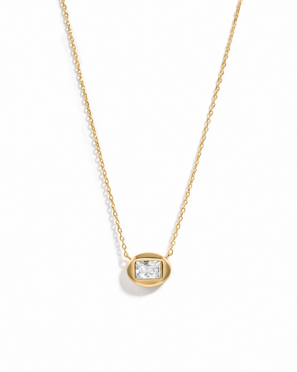 Radiant Bezel East-West Pendant