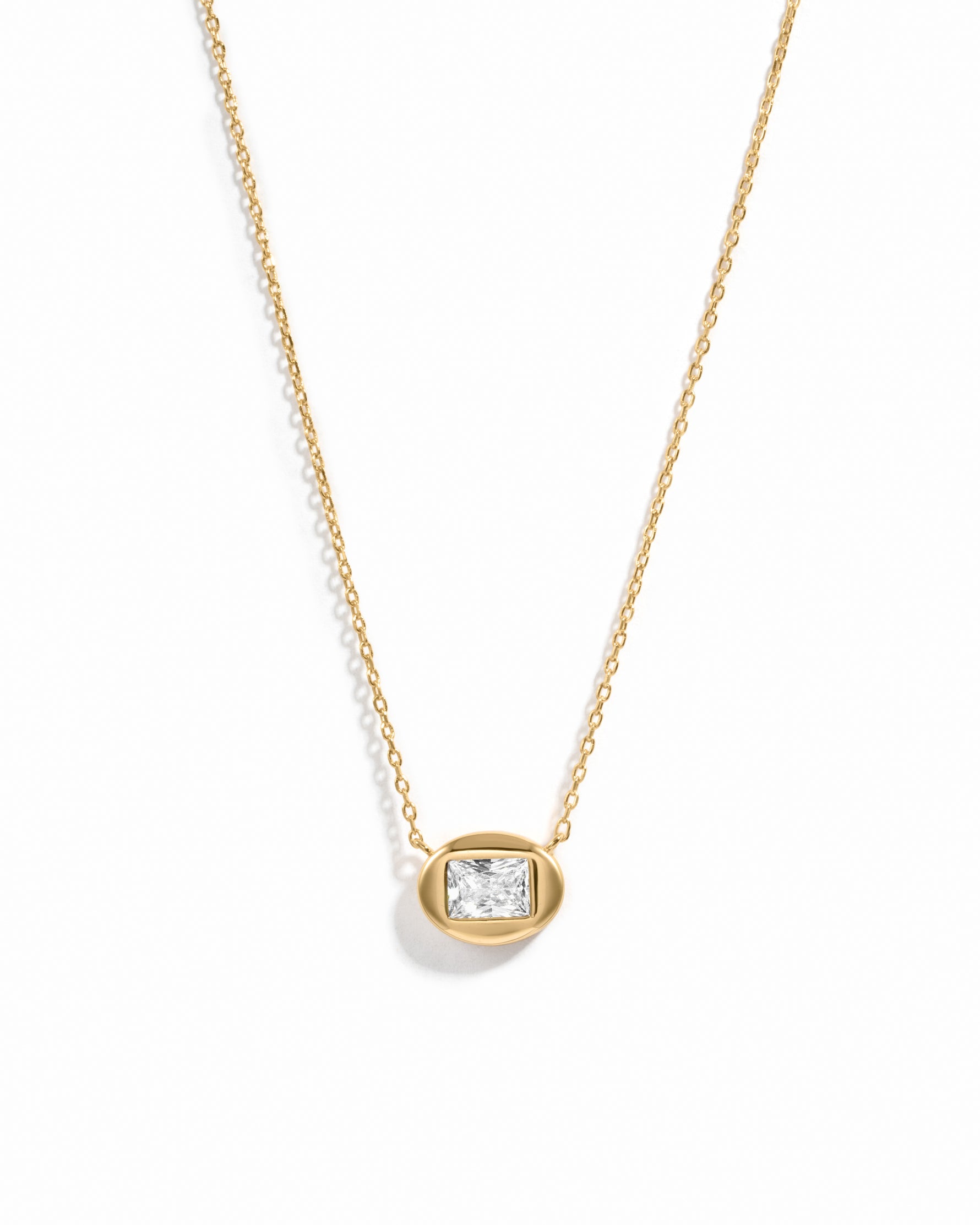 Radiant Bezel East-West Pendant