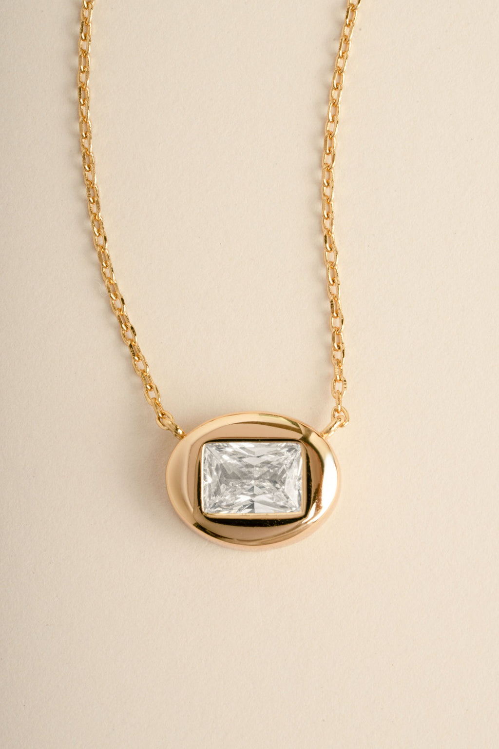 Radiant Bezel East-West Pendant