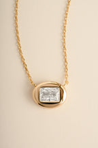 Radiant Bezel East-West Pendant