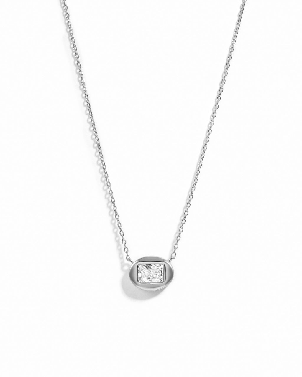 Radiant Bezel East-West Pendant
