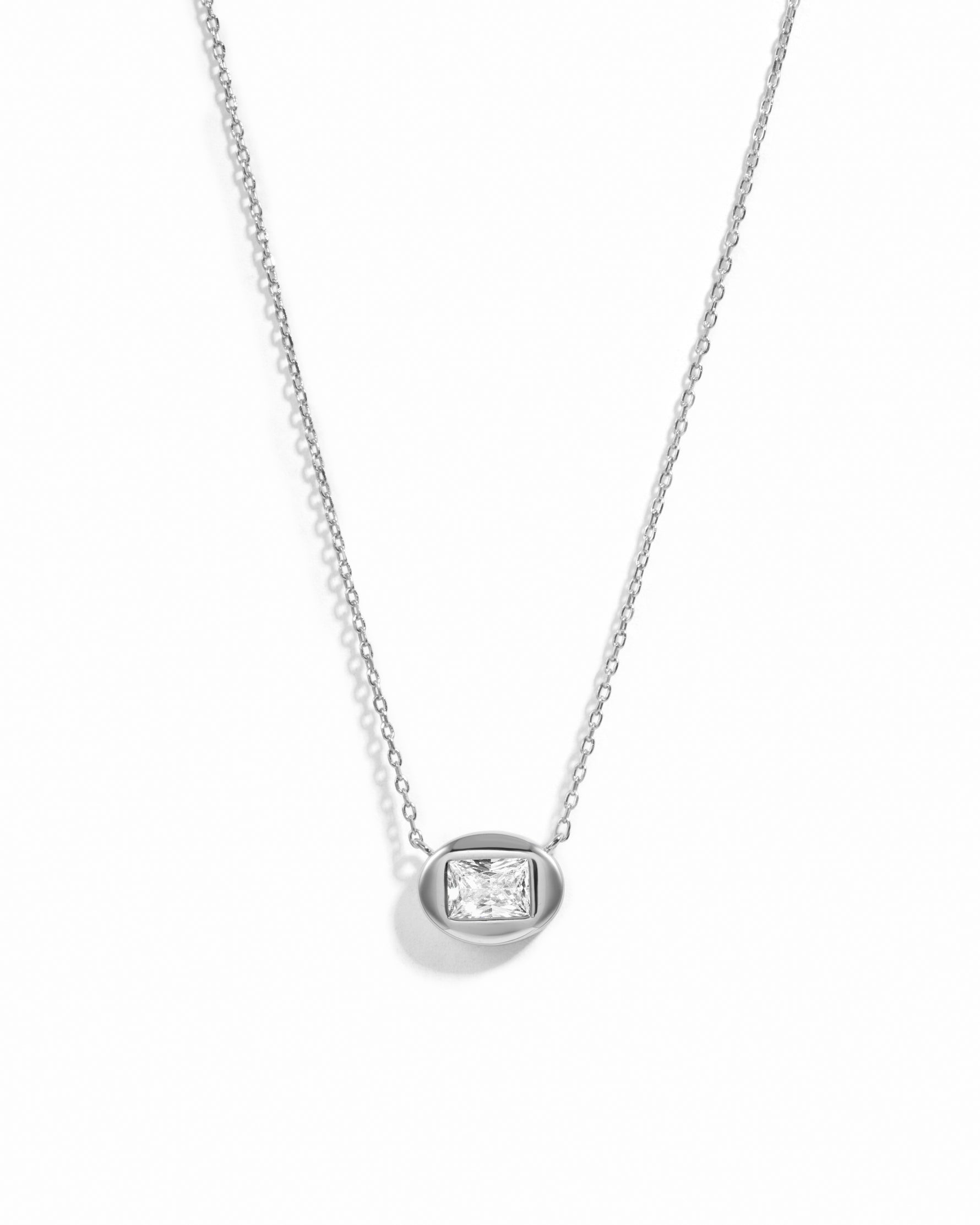 Radiant Bezel East-West Pendant