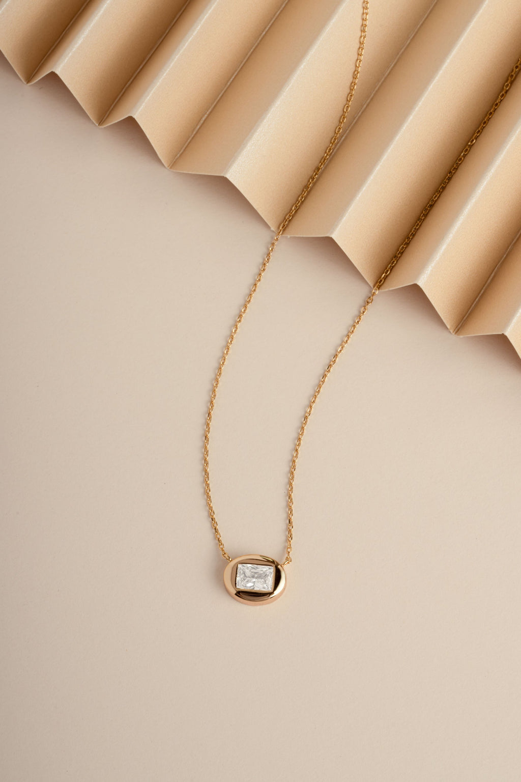 Radiant Bezel East-West Pendant
