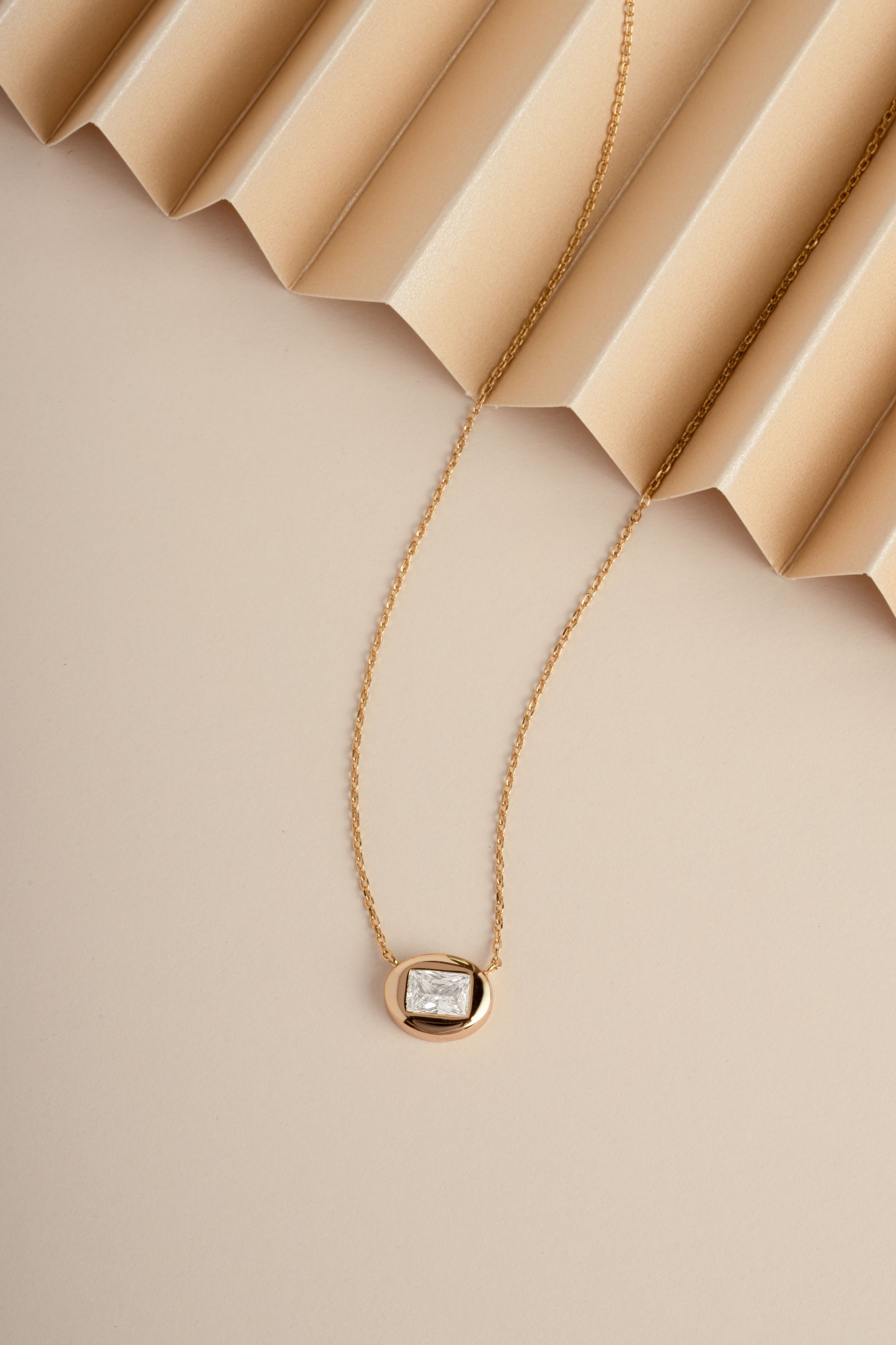 Radiant Bezel East-West Pendant