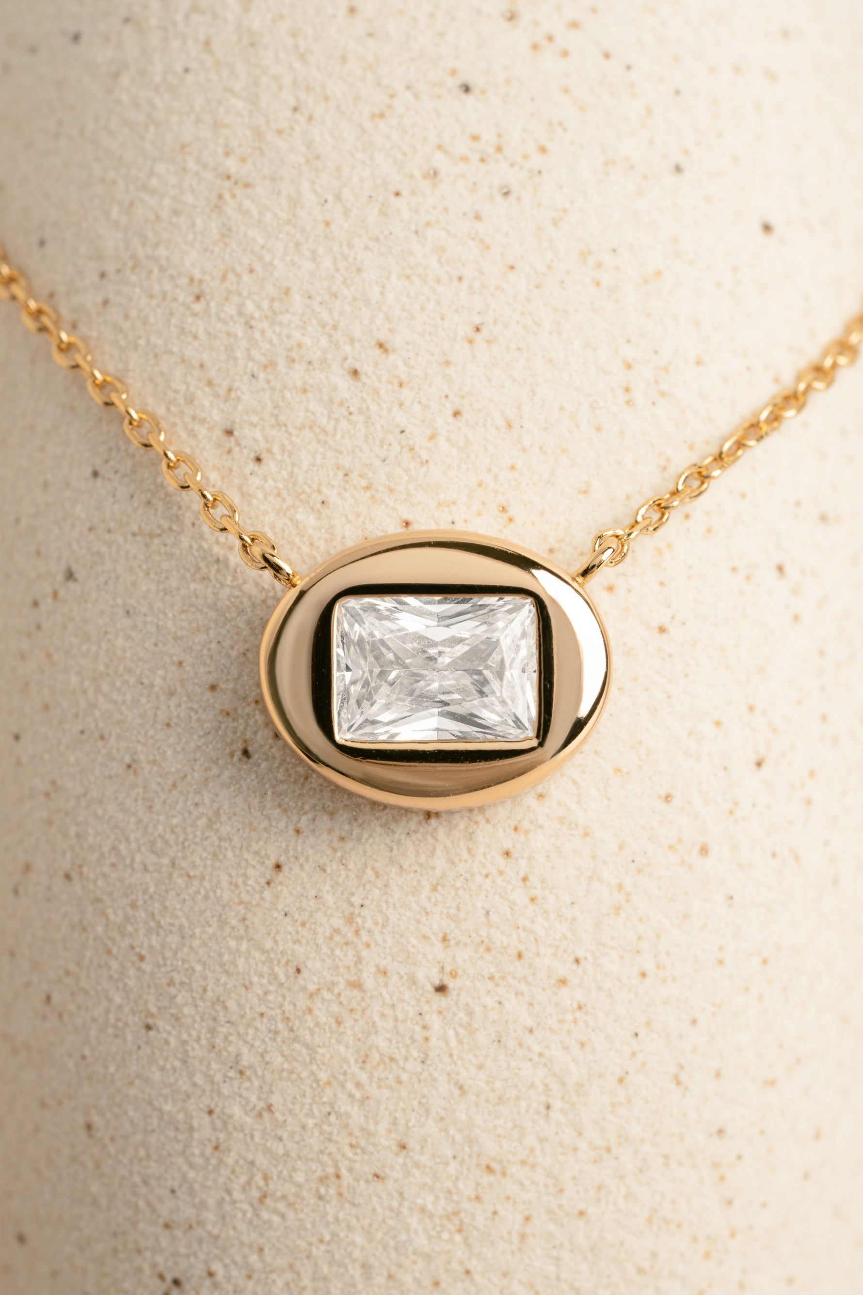 Radiant Bezel East-West Pendant
