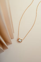 Radiant Bezel East-West Pendant