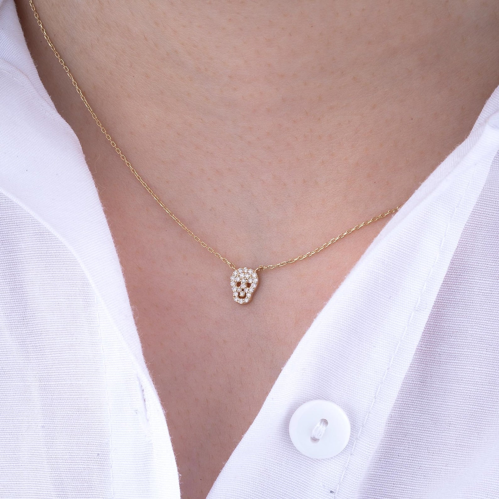 Skull Diamond Necklace