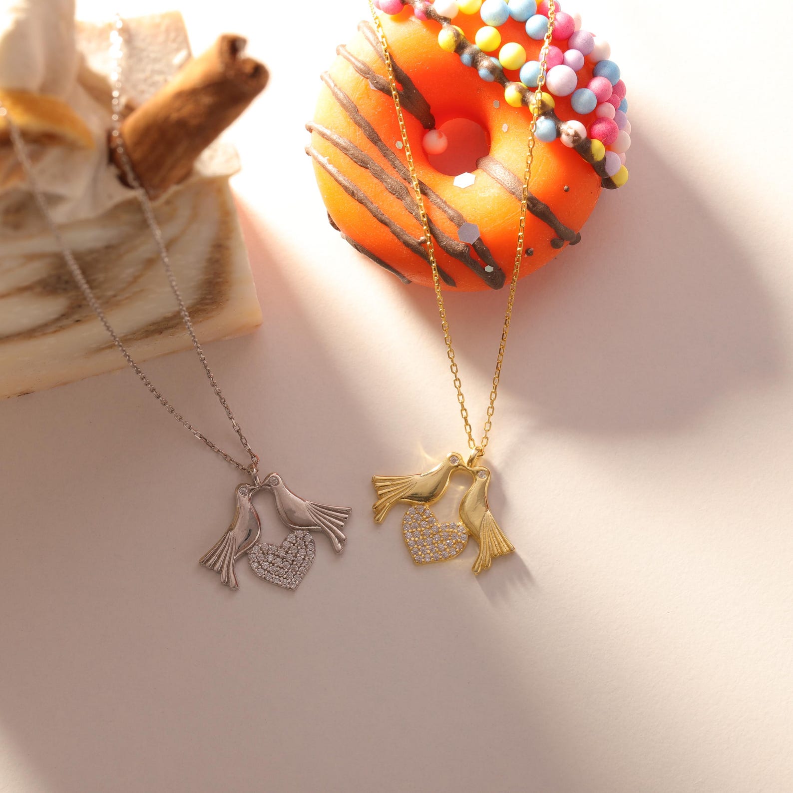 Romantic Dove Heart Necklace