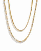 Round Cut Bezel Tennis Necklace In Silver