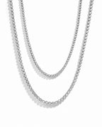 Round Cut Bezel Tennis Necklace In Silver