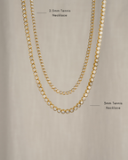Round Cut Bezel Tennis Necklace In Silver