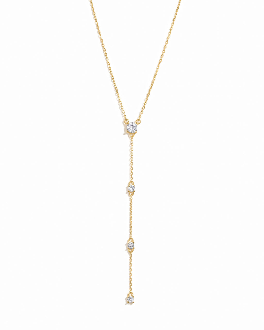 Round Drop Lariat Chain Necklace