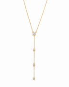 Round Drop Lariat Chain Necklace