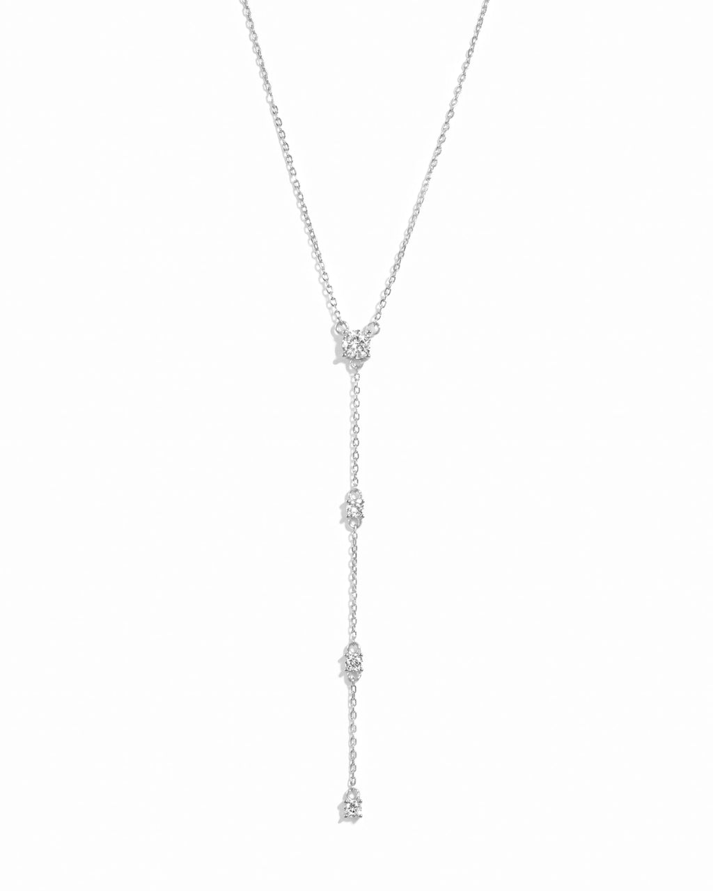 Round Drop Lariat Chain Necklace
