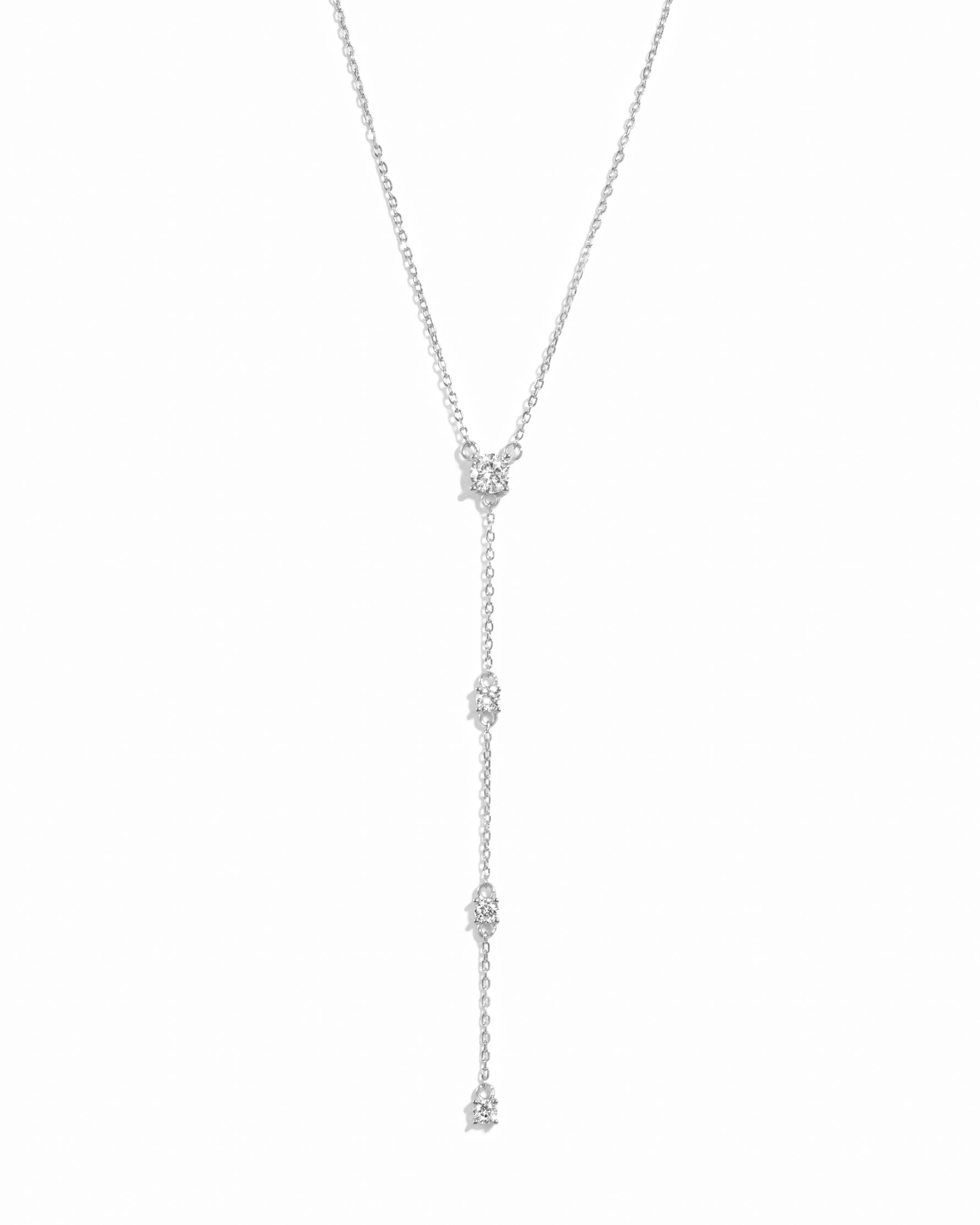 Round Drop Lariat Chain Necklace