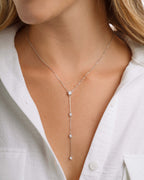 Round Drop Lariat Chain Necklace