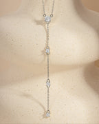 Round Drop Lariat Chain Necklace