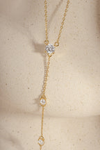 Round Drop Lariat Chain Necklace