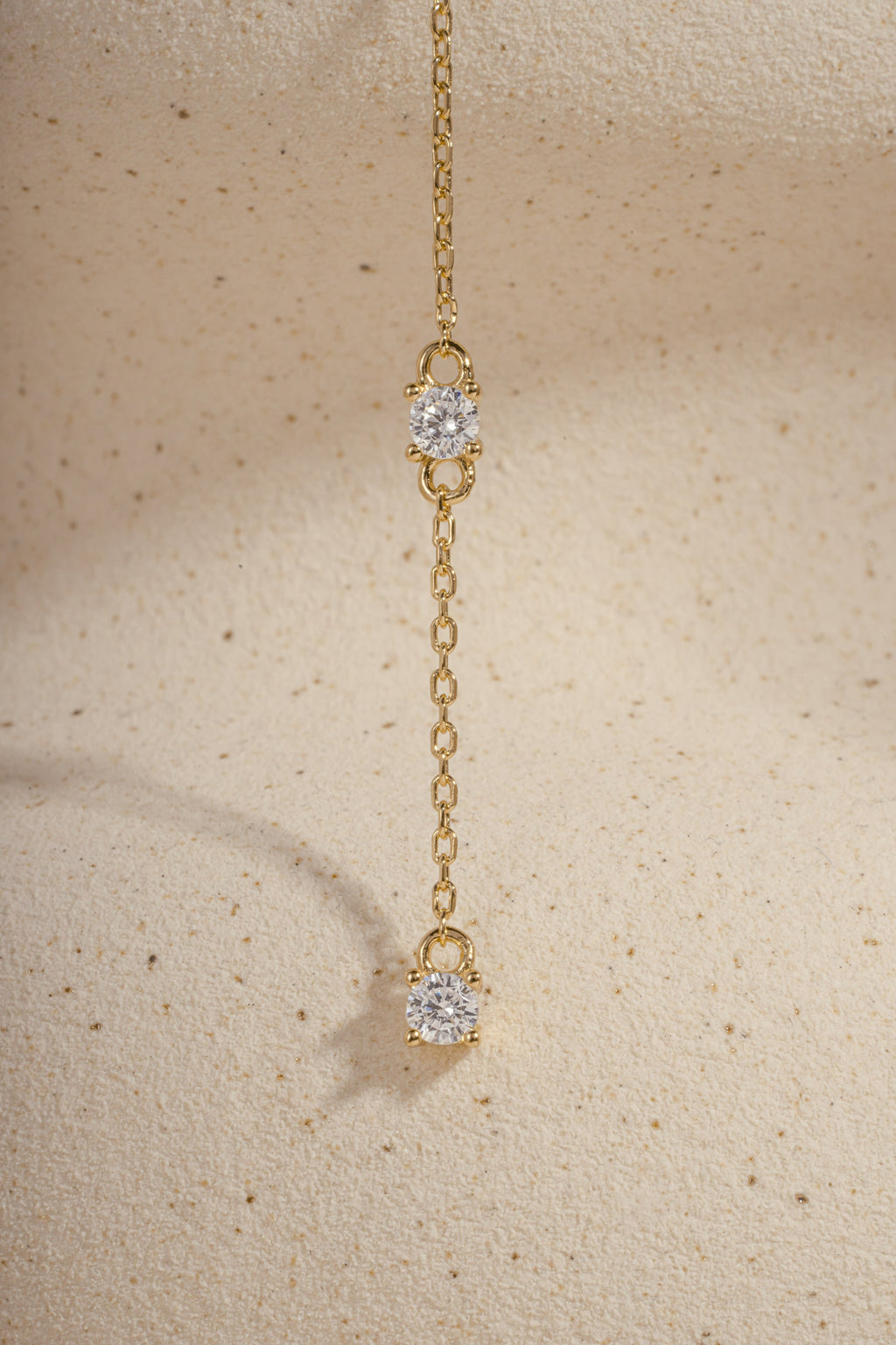 Round Drop Lariat Chain Necklace