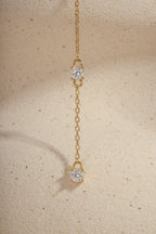 Round Drop Lariat Chain Necklace