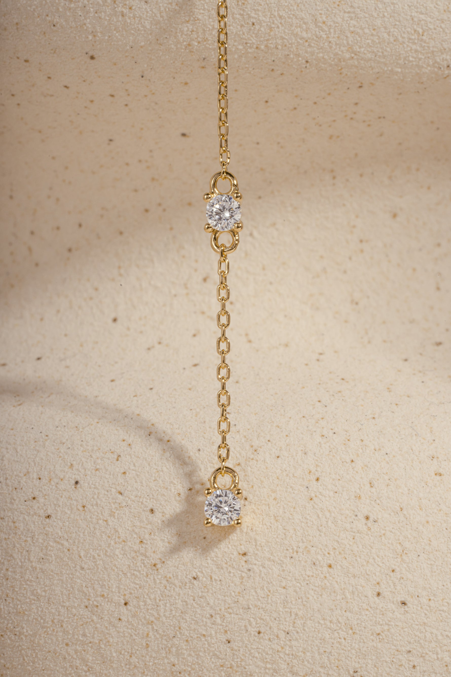 Round Drop Lariat Chain Necklace
