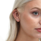 Round Bezel Diamond Studs