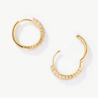 Round Diamond Hoop Earrings