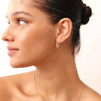 Round Diamond Hoop Earrings