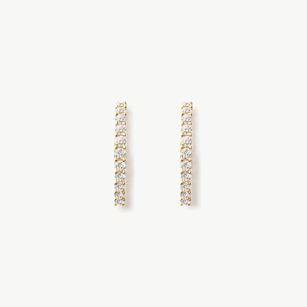 Round Diamond Hoop Earrings
