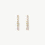 Round Diamond Hoop Earrings