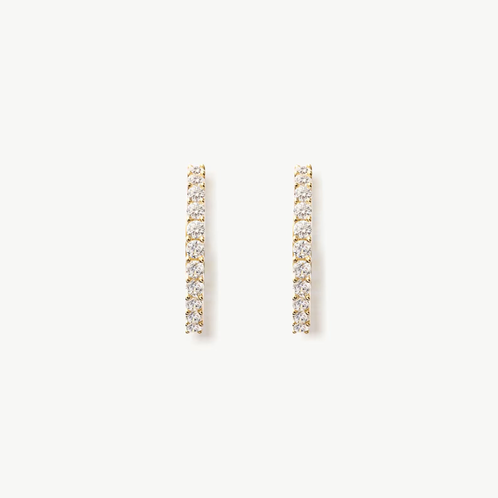 Round Diamond Hoop Earrings