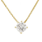 Round Prong Setting Solitaire Necklace